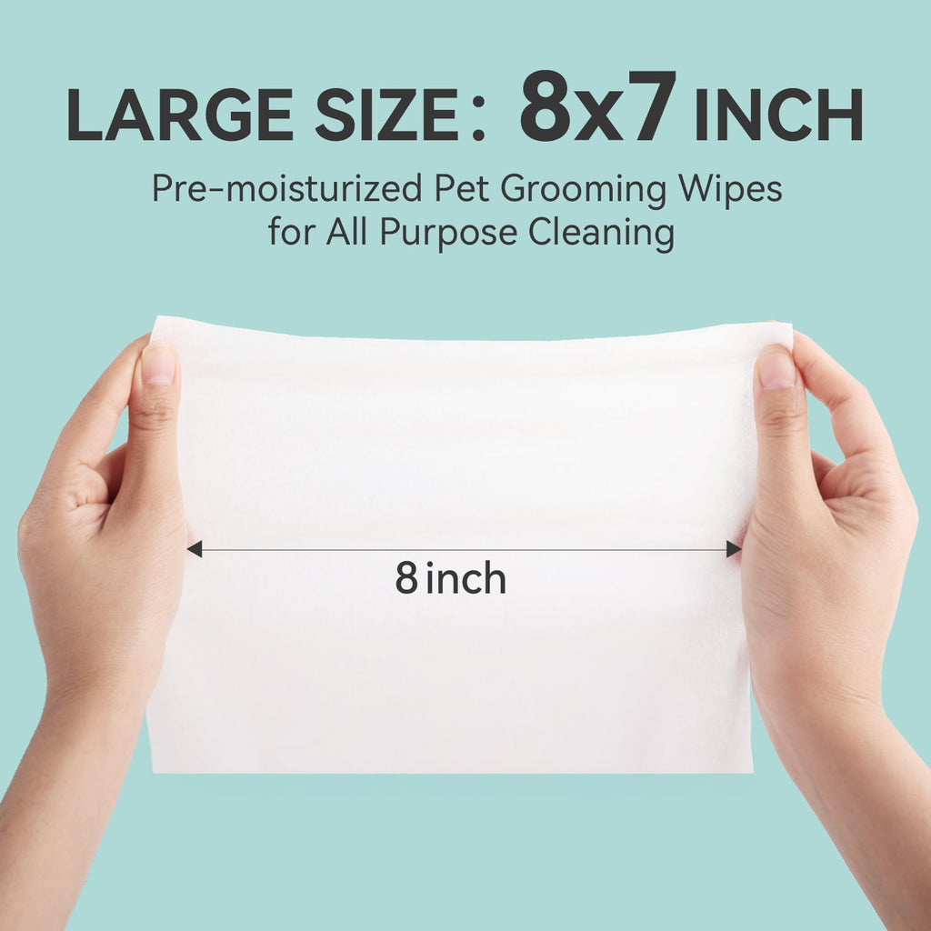 All For Paws Natural Pet Wipes for Dogs & Cats, 4 x 100cts, Coconut Vanilla Scent- Deodorizing Dog Grooming Wipes, Large Cat Cleaning Wipes