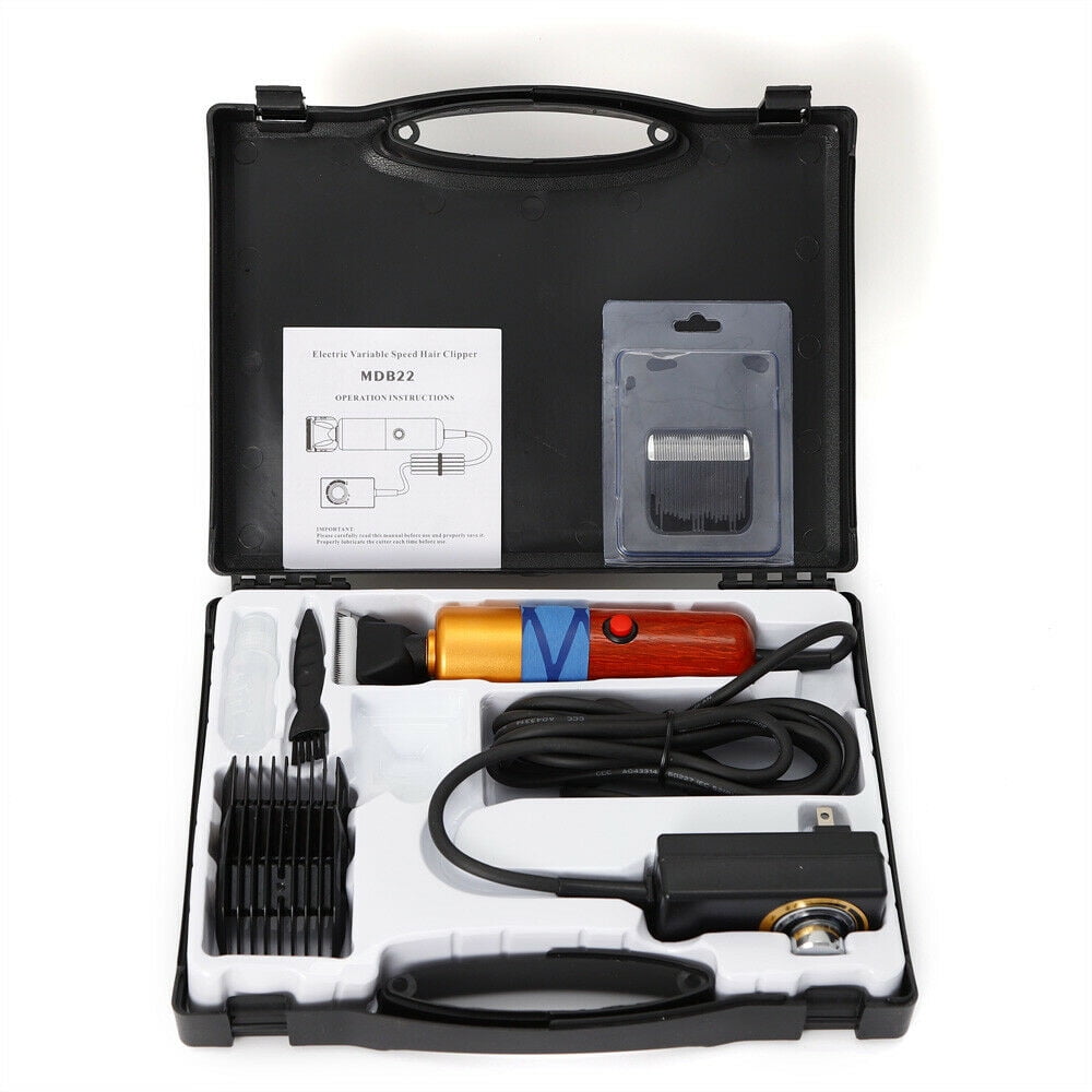 200W Dog Grooming Shears, Electric Groomer Shaver Set with 2 Length Guards and Carry Box for Dogs Cats & Sheep