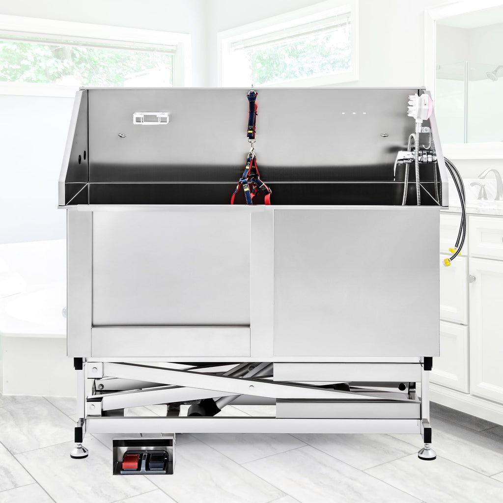 CO-Z Dog Bathing Station 50 Inch Professional Electric Dog Grooming Tub for Large Dog