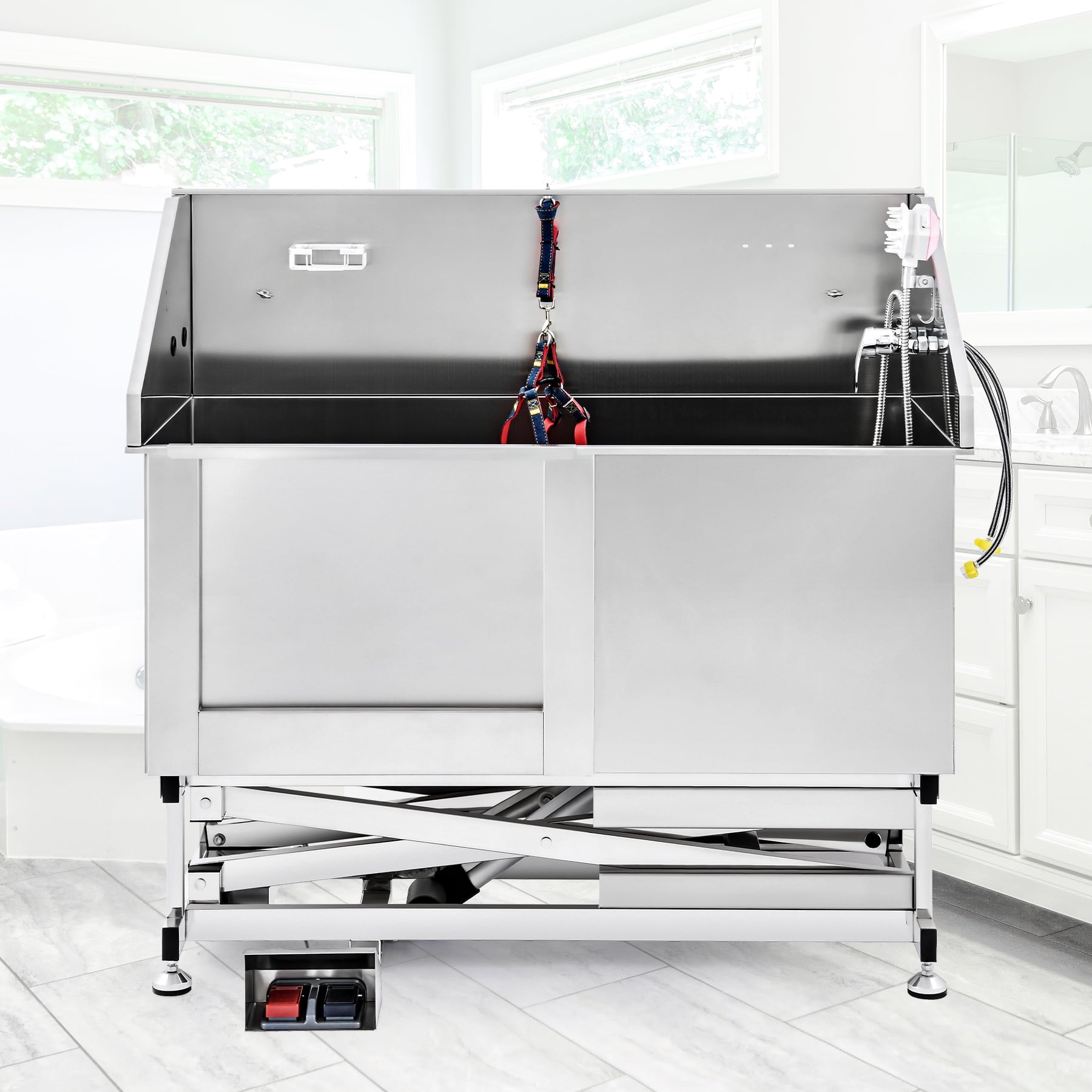 CO-Z Dog Bathing Station 50 Inch Professional Electric Dog Grooming Tub for Large Dog