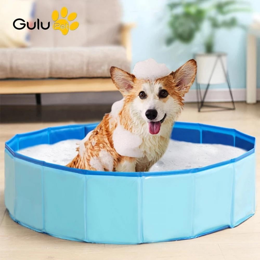 Ardorlove Foldable PVC Swimming Pool, Collapsible Dog Bathing Tub, 30cm/11.81" to 80cm/31.5"