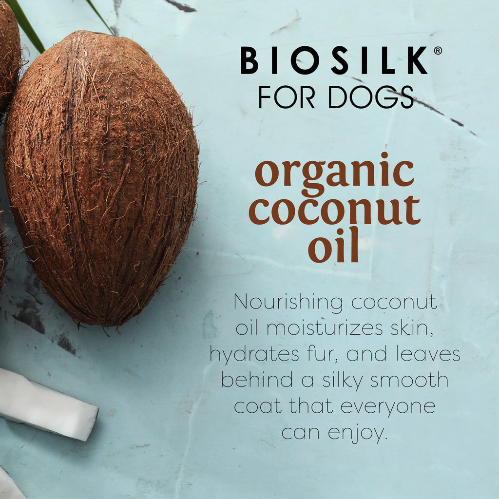 Biosilk Dogs Silk Therapy Shampoo Organic Coconut Oil Sulfate and Paraben Free 12 oz.