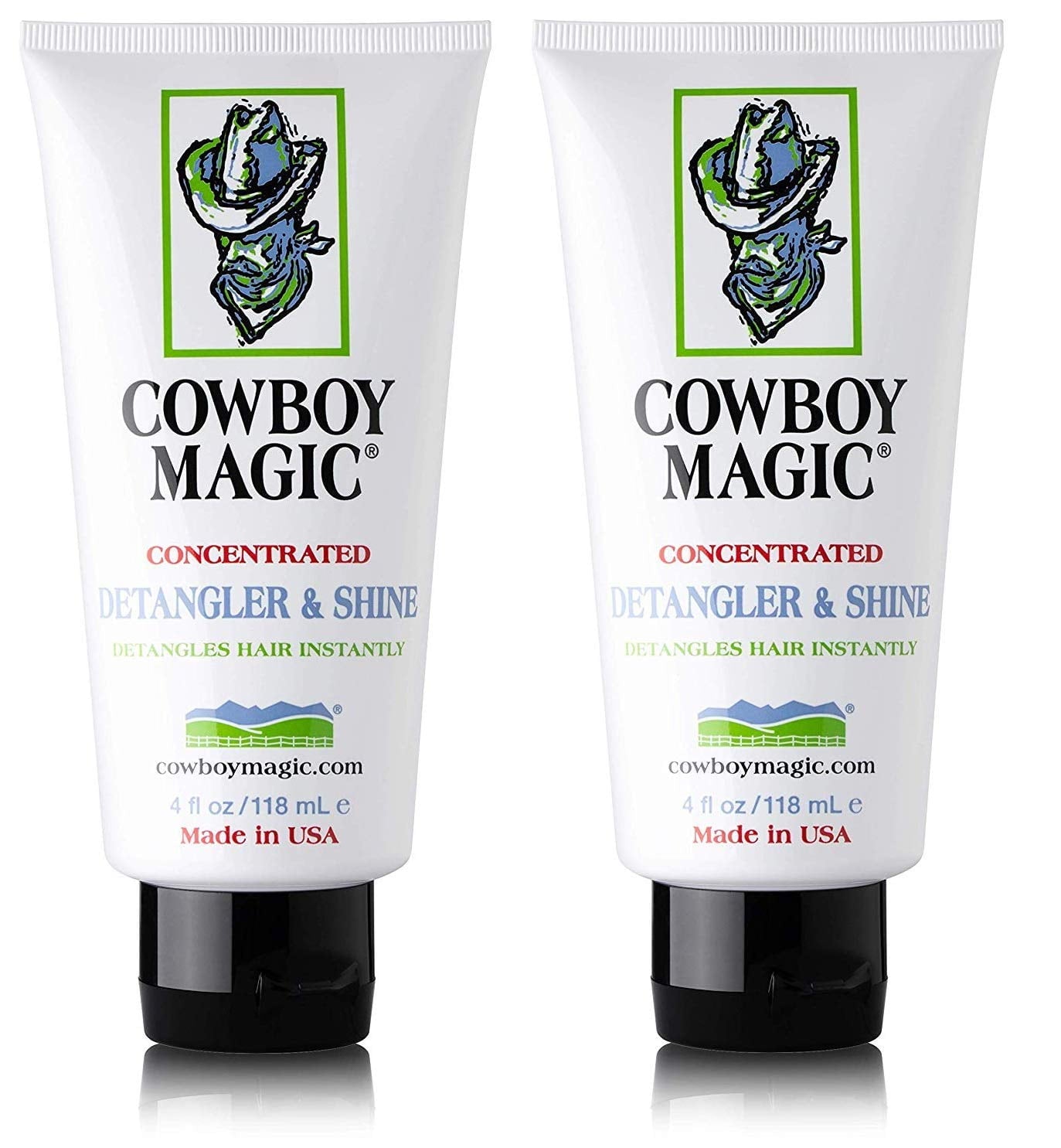 Cowboy Magic; Detangler & Shine (2 Pack) for Horses, With Deep Conditioning and Detangling (4 Oz Each)