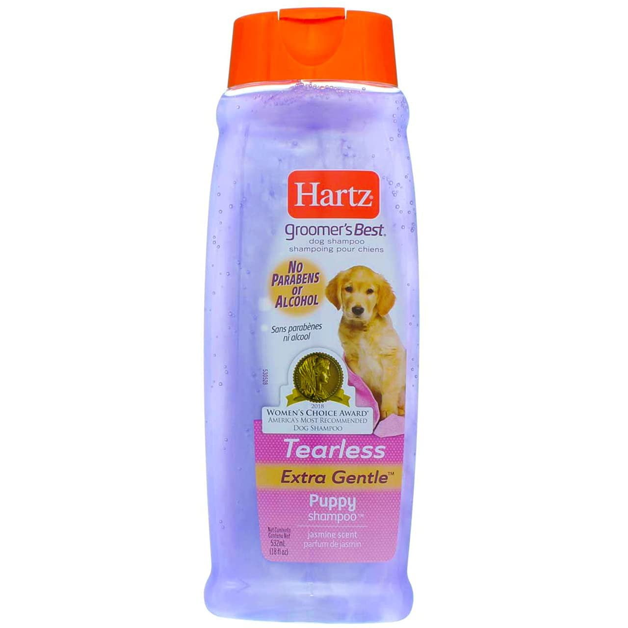 Hartz Groomer's Best Tearless Puppy Shampoo, Jasmine, 18 fl oz (1 Pack)