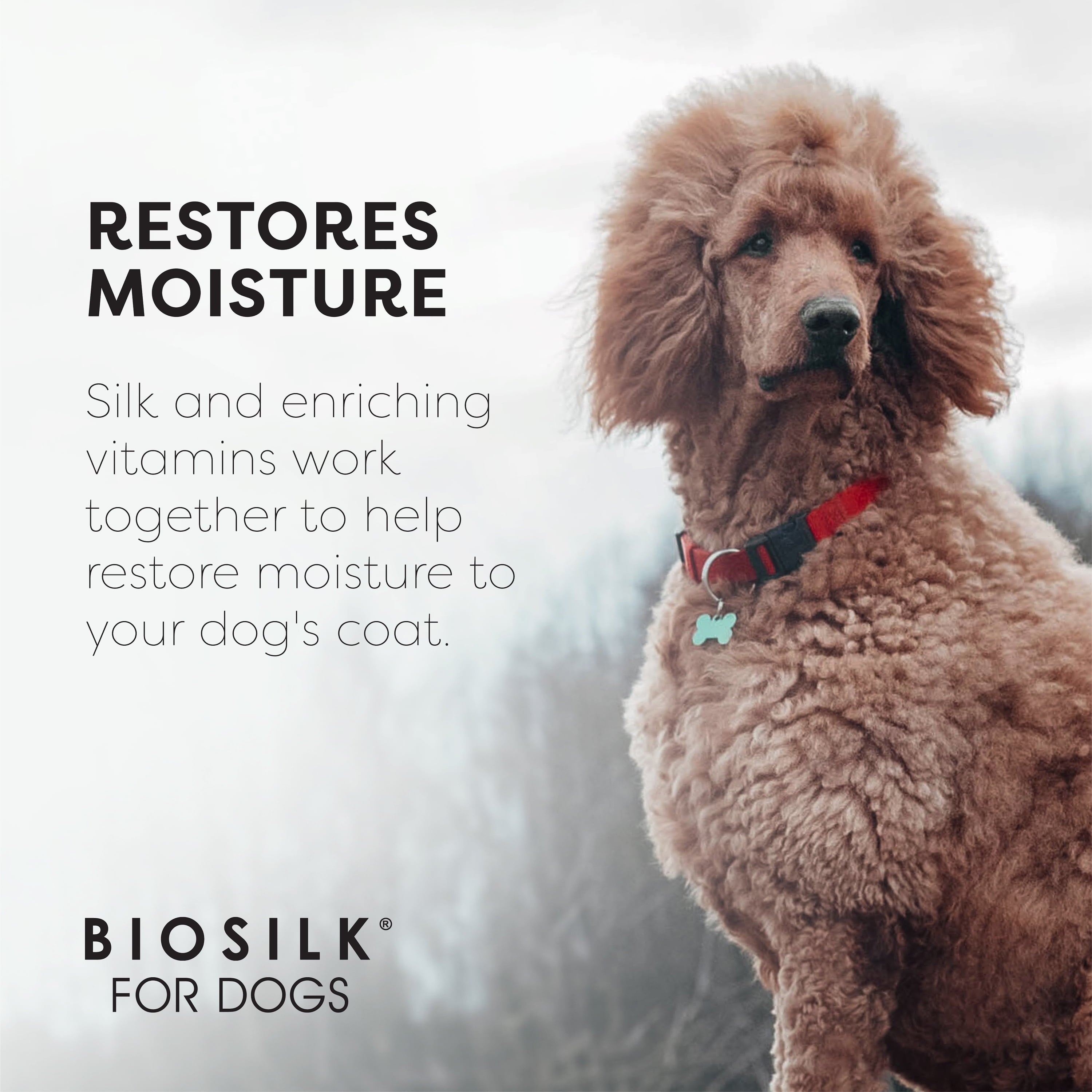 Biosilk Dogs Silk Therapy Shampoo Organic Coconut Oil Sulfate and Paraben Free 12 oz.