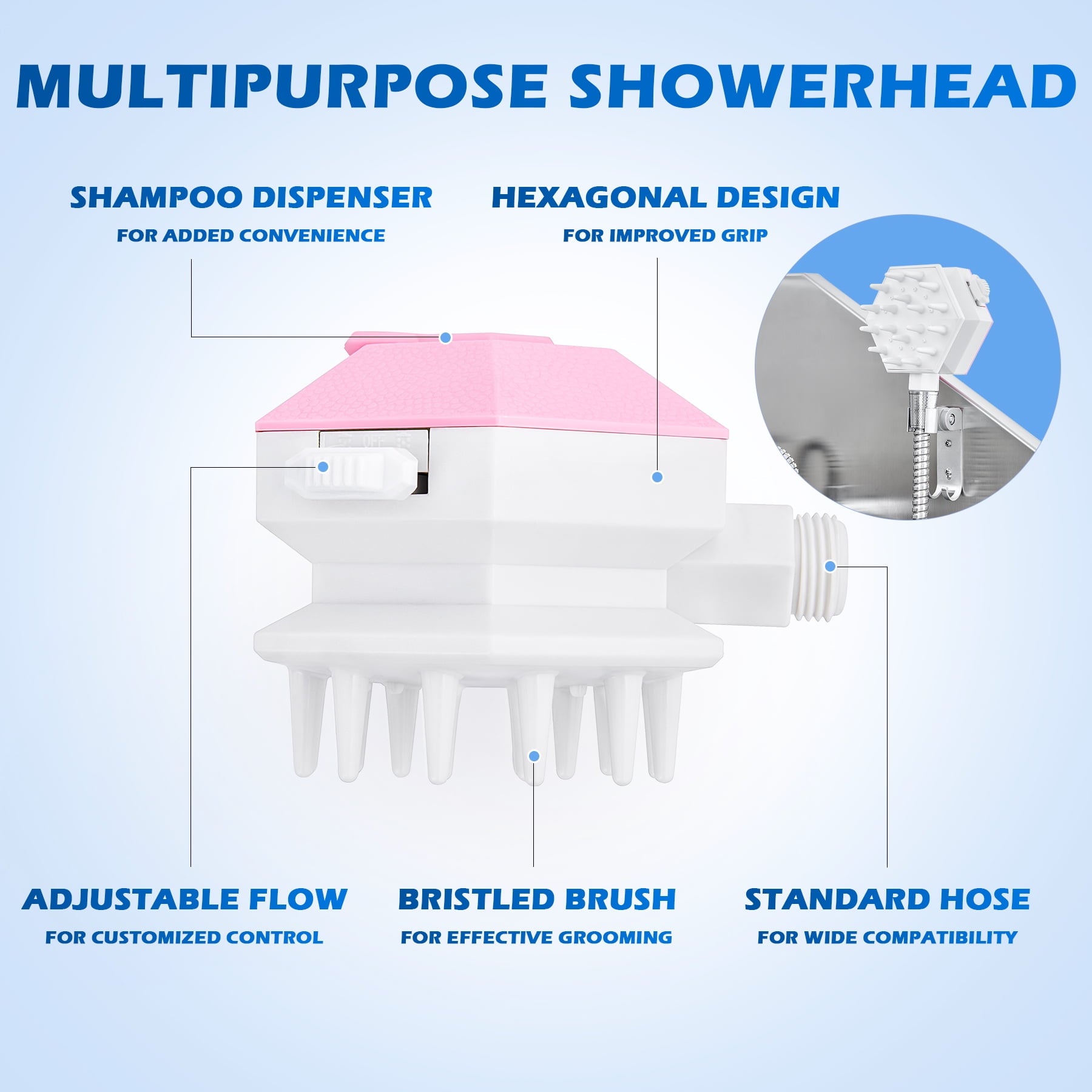 CO-Z Dog Bathing Station 50 Inch Professional Electric Dog Grooming Tub for Large Dog