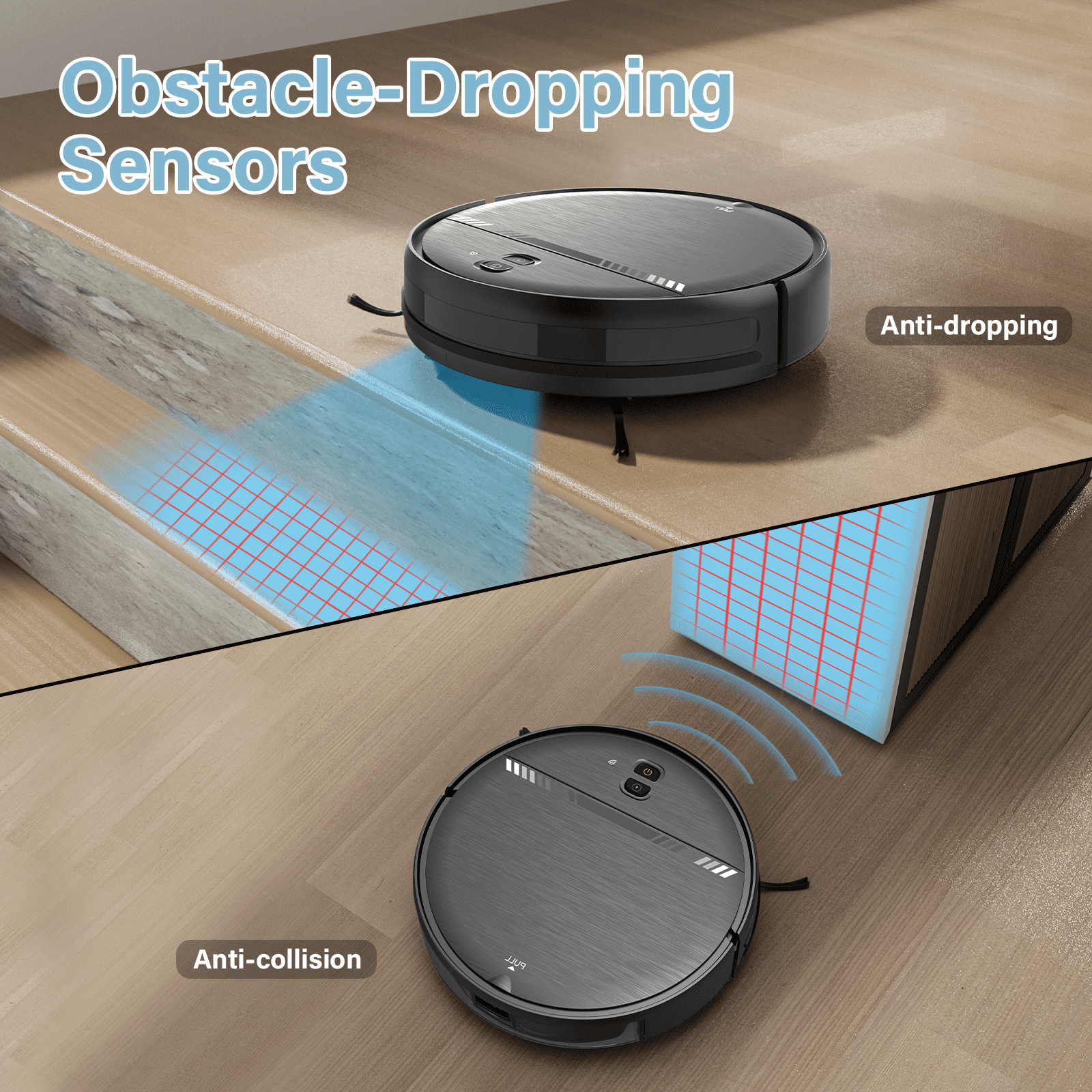 GOOVI Robot Vacuum Cleaner, Robot Vacuum Mop Combo, With Alexa/WiFi/App Connection, for Pet Hair, Hard Floor